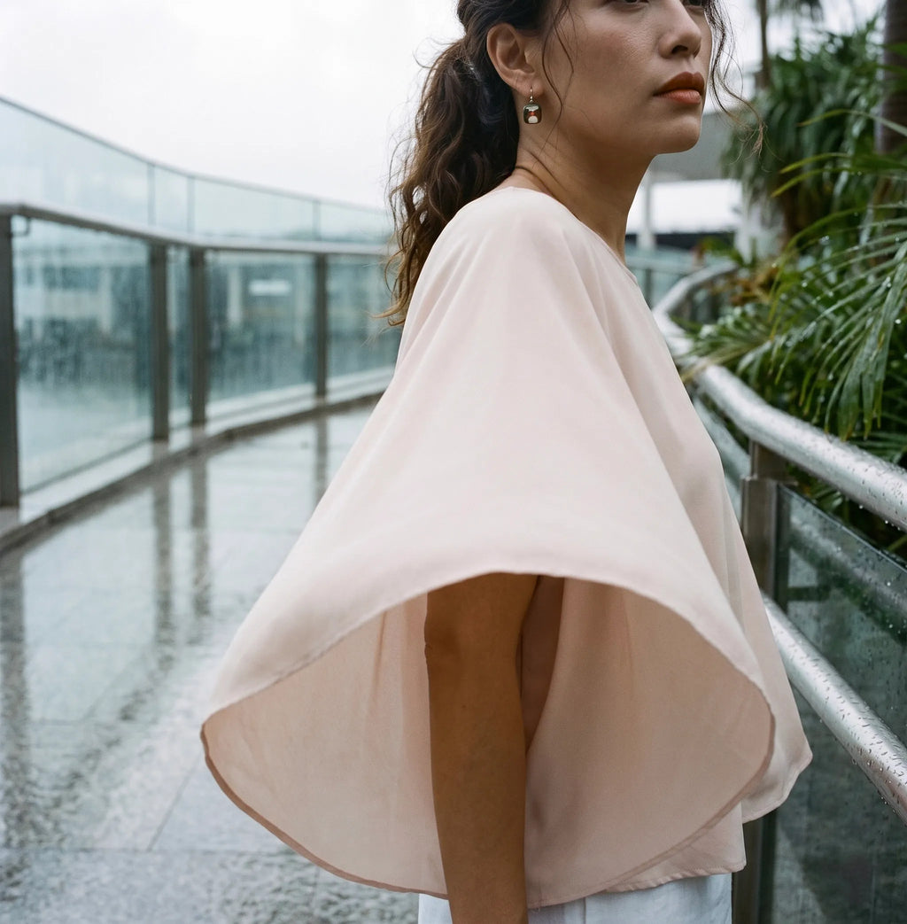 Áo cánh dơi crepe hồng thời trang Hity