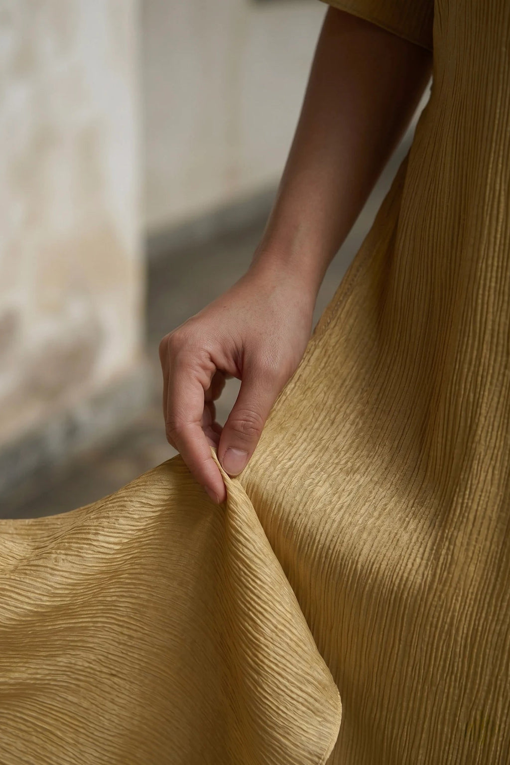 Áo dài lụa dún Tám Lăng Silk thời trang Hity