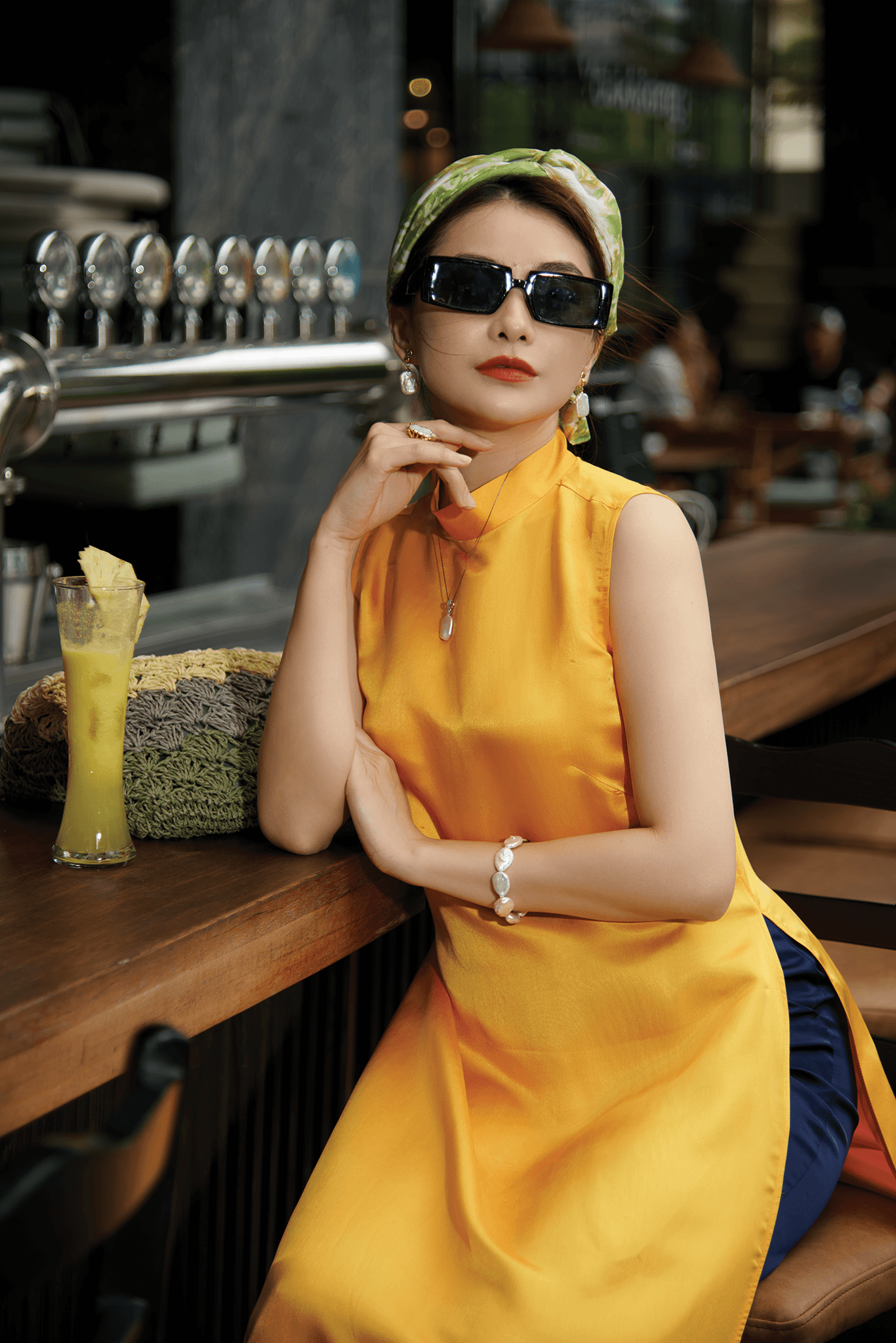 Áo dài cách tân lụa tơ tằm thời trang Hity