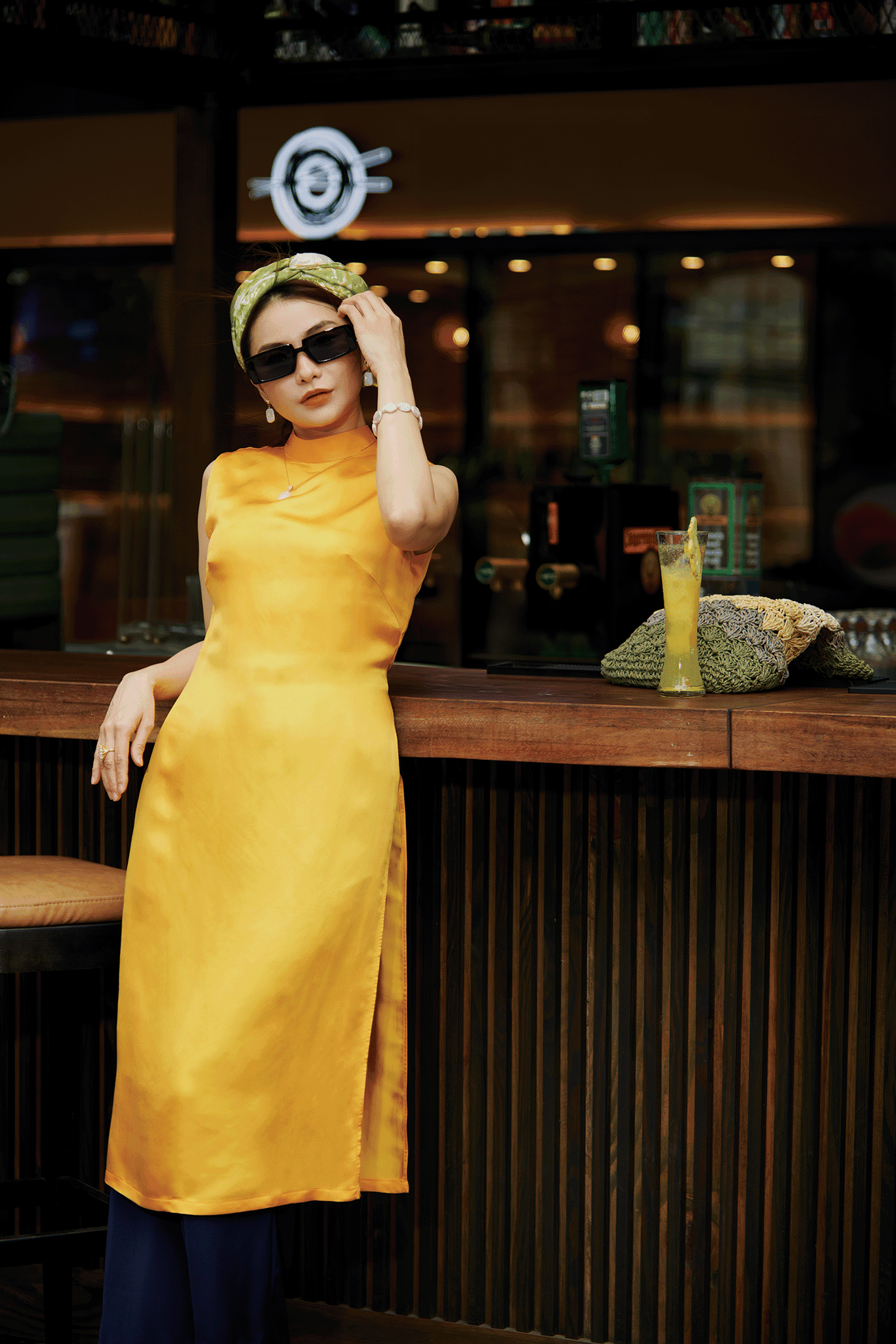 Áo dài cách tân lụa tơ tằm thời trang Hity