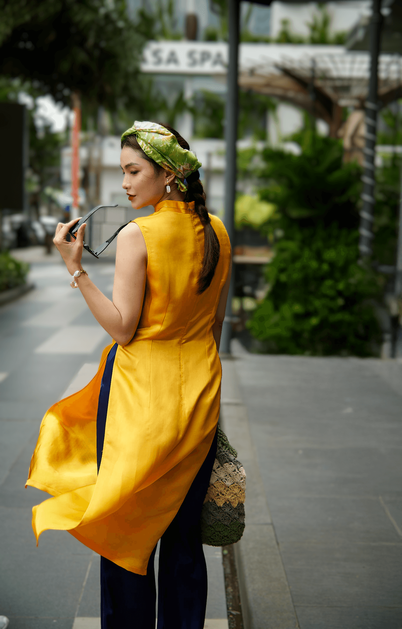 Áo dài cách tân lụa tơ tằm thời trang Hity