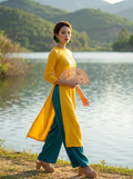 Áo Dài Lụa Tếch Sam Ánh Dương