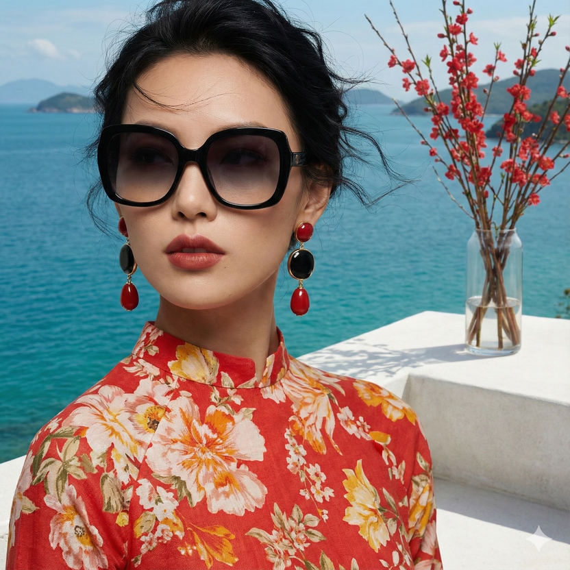 Áo Dài Raglan Linen Mẫu Đơn