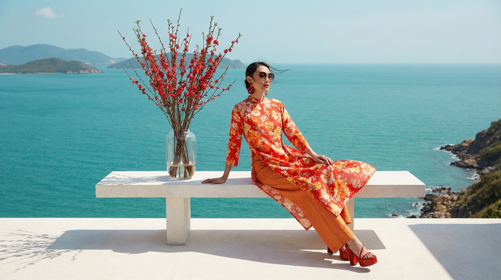 Áo Dài Raglan Linen Mẫu Đơn