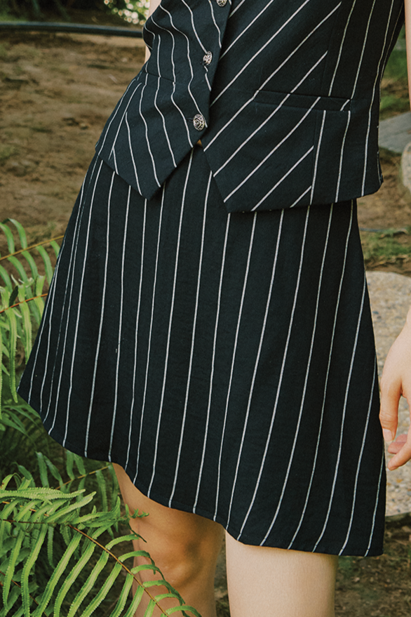 Chân váy quần linen sọc thời trang Hity