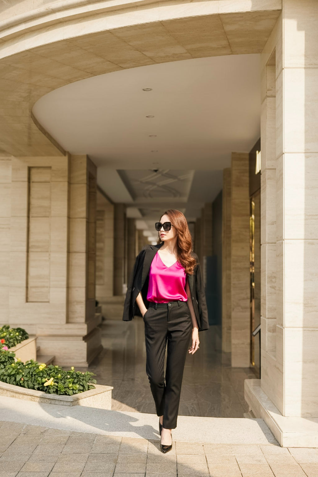 Áo khoác blazer đen thời trang Hity