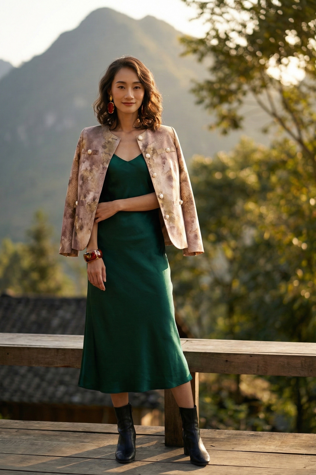 Áo khoác jacket loang màu Thời trang Hity