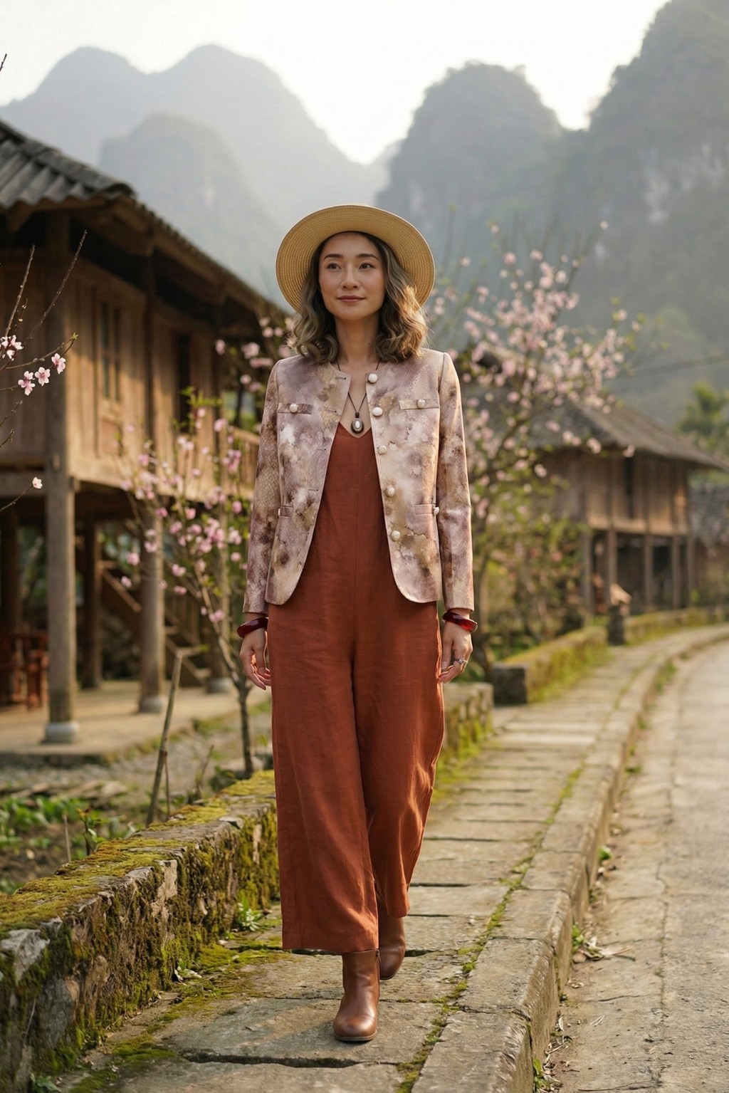 Áo khoác jacket loang màu Thời trang Hity