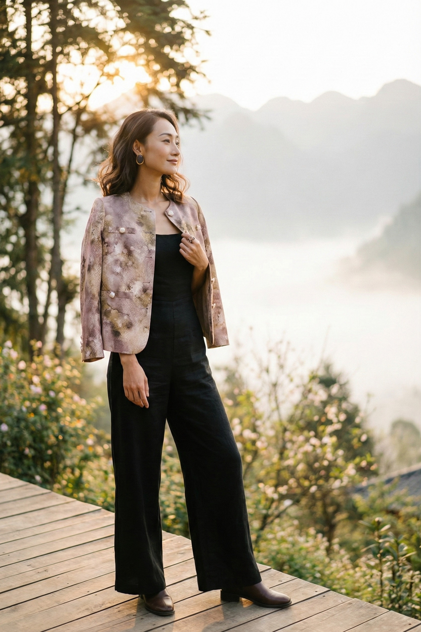 Áo khoác jacket loang màu Thời trang Hity