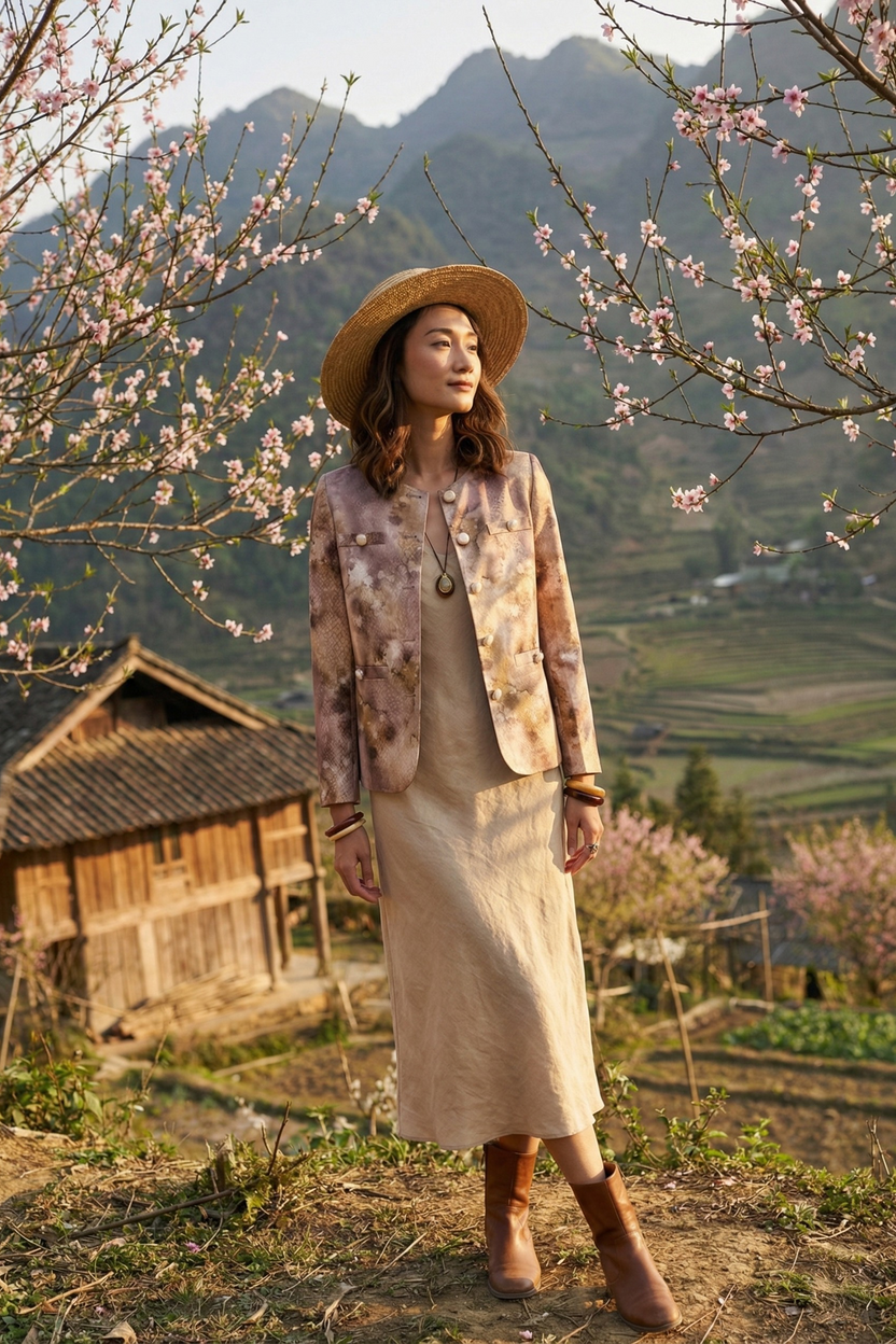 Áo khoác jacket loang màu Thời trang Hity