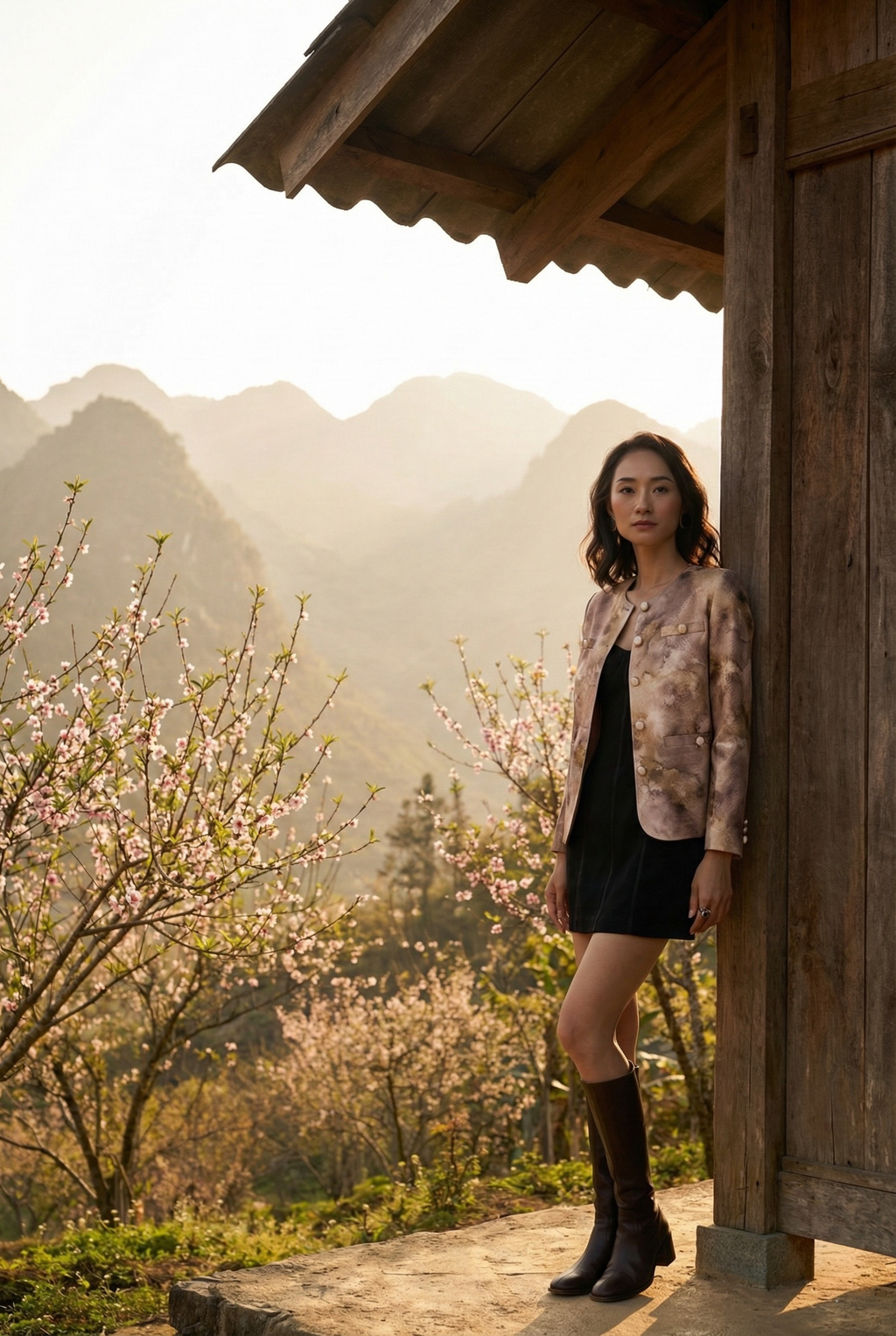 Áo khoác jacket loang màu Thời trang Hity