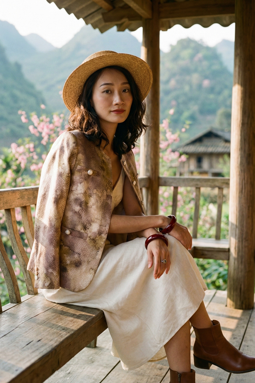 Áo khoác jacket loang màu Thời trang Hity