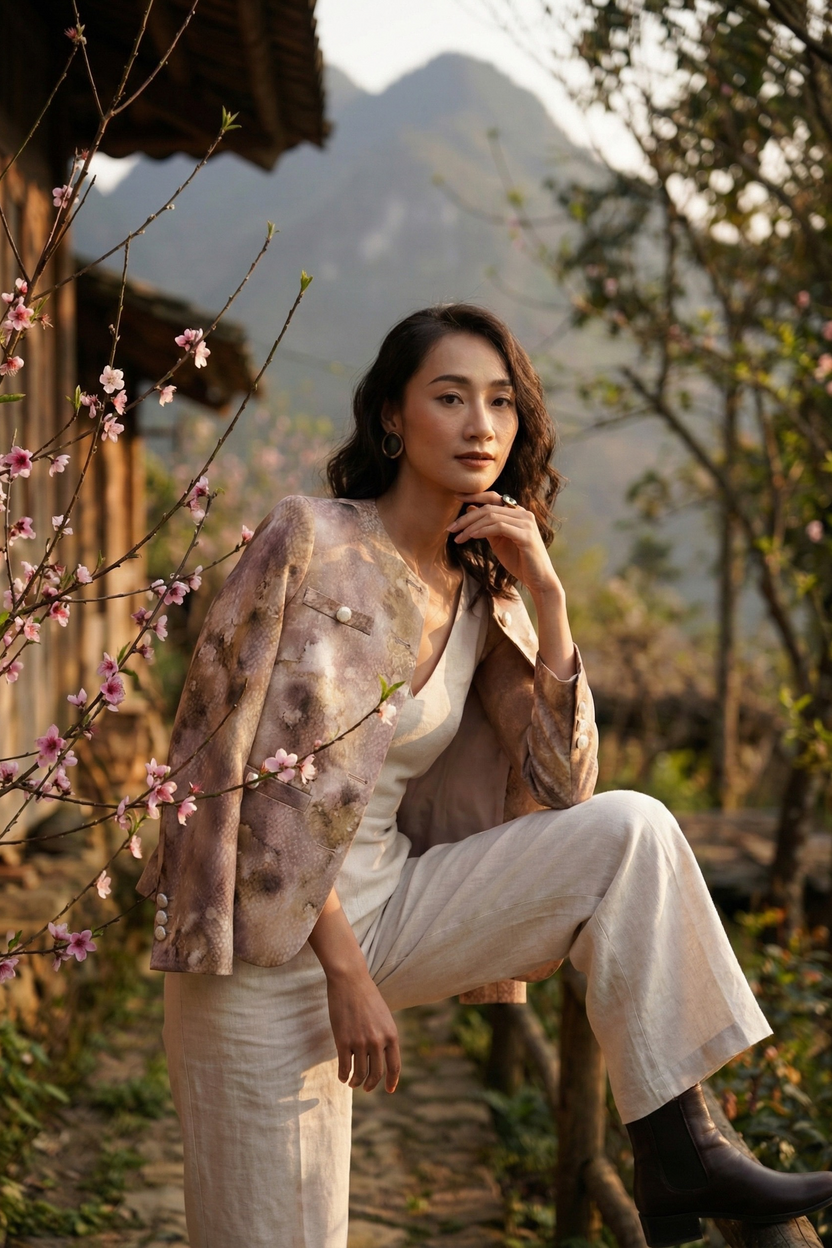 Áo khoác jacket loang màu Thời trang Hity