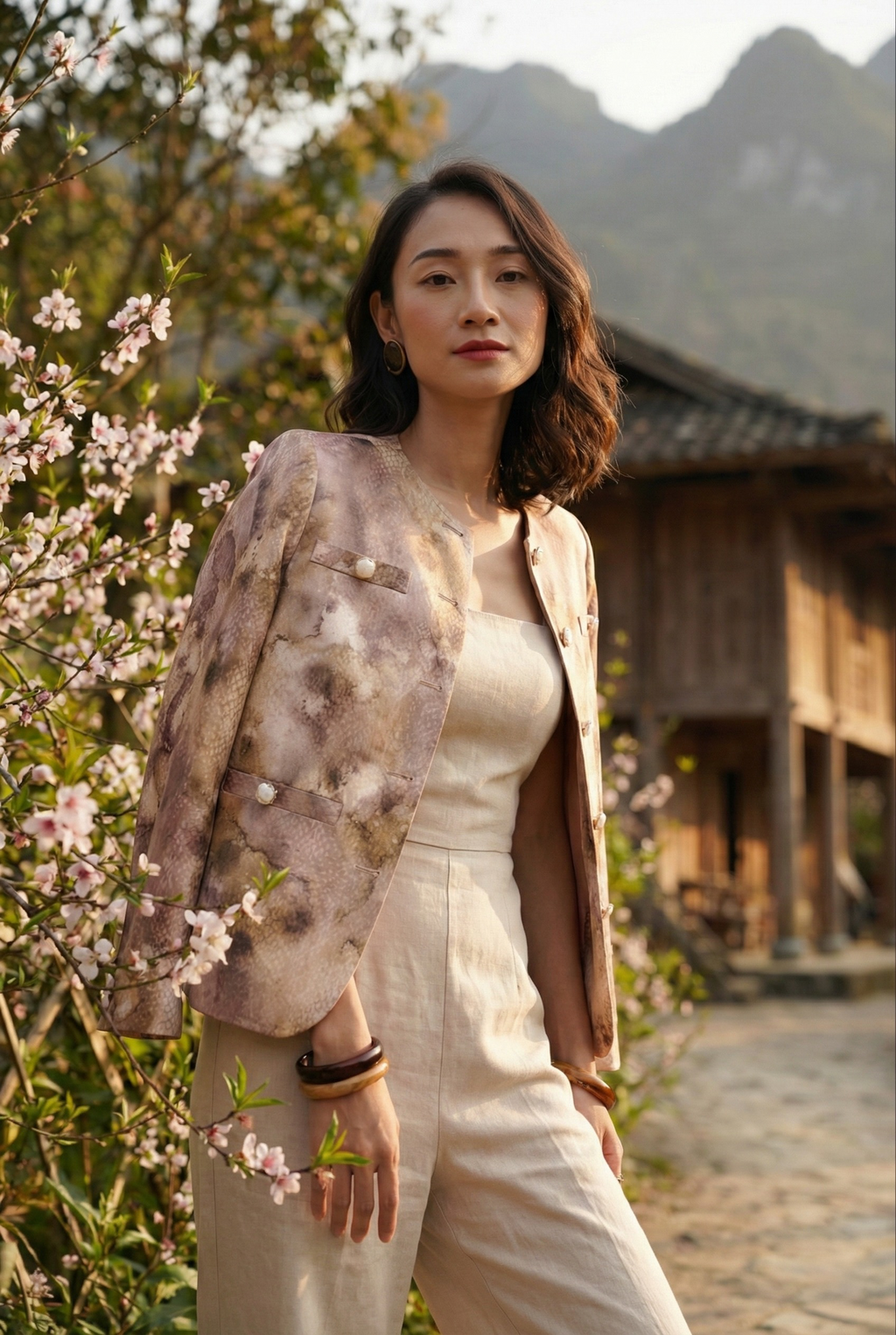 Áo khoác jacket loang màu Thời trang Hity