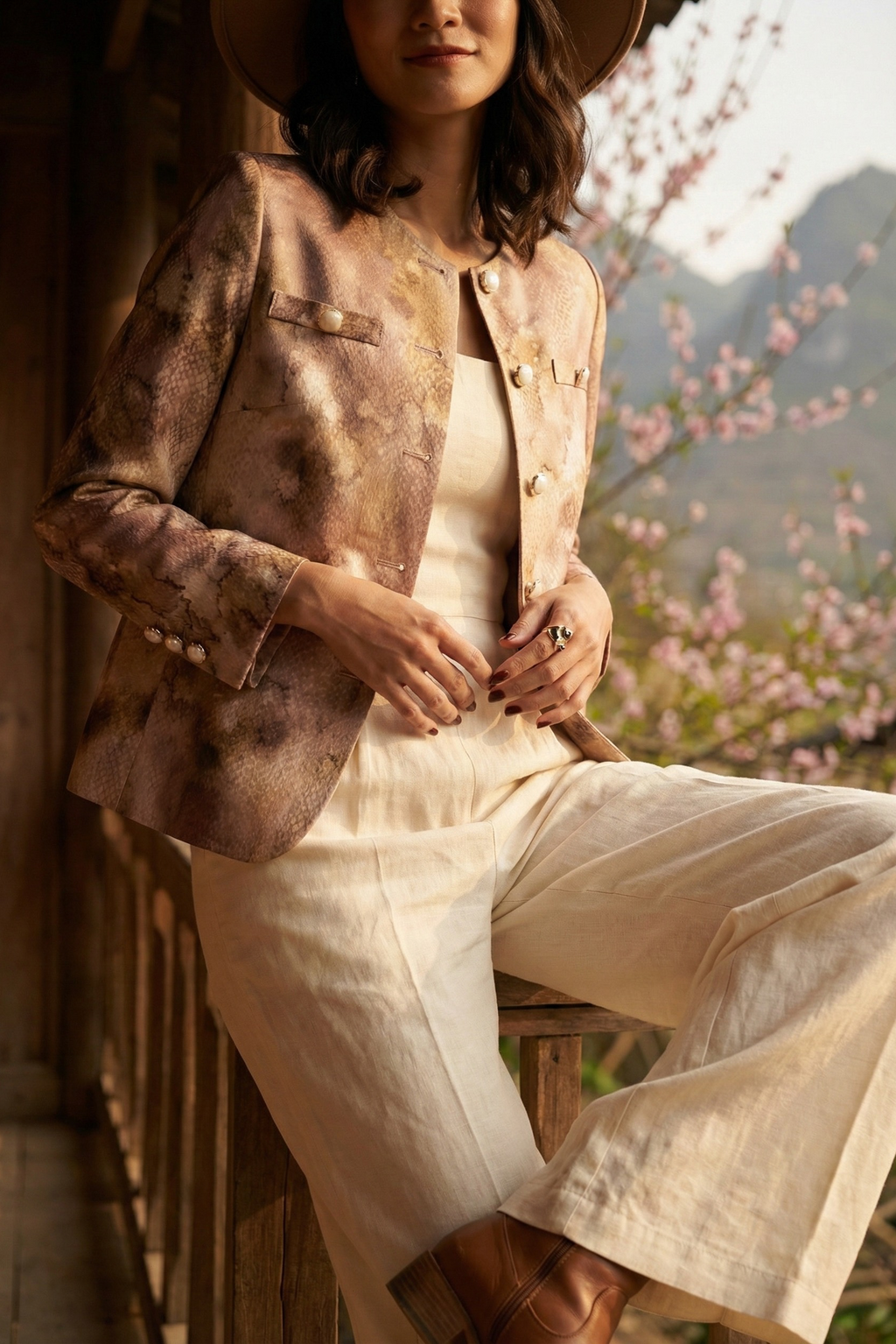 Áo khoác jacket loang màu Thời trang Hity