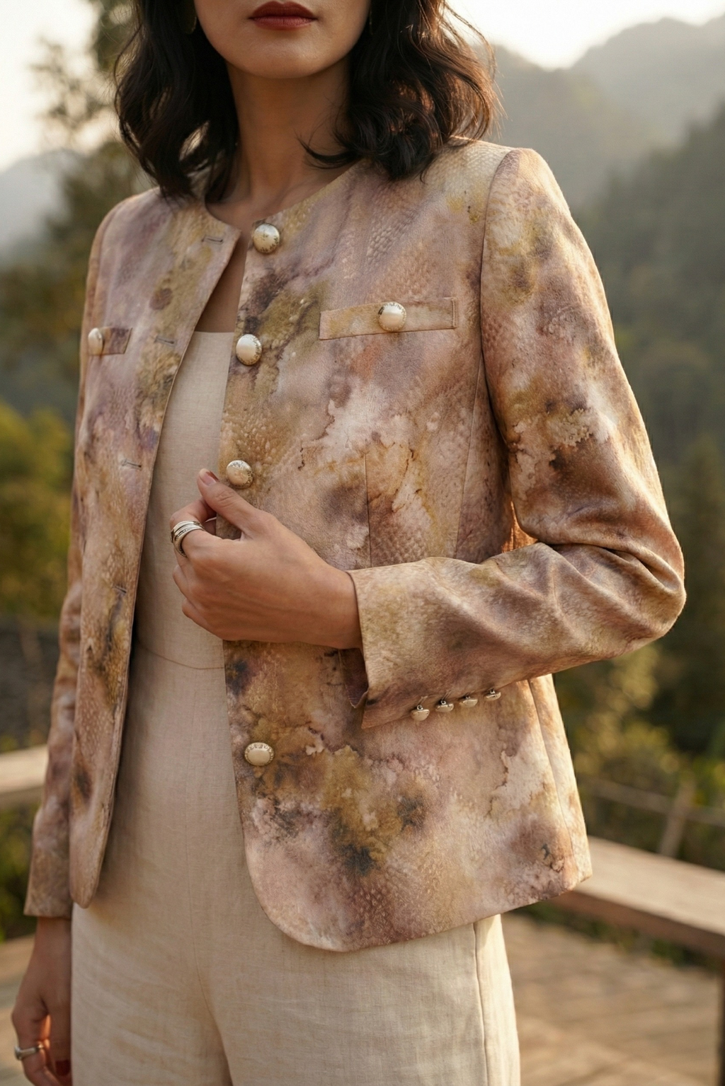 Áo khoác jacket loang màu Thời trang Hity