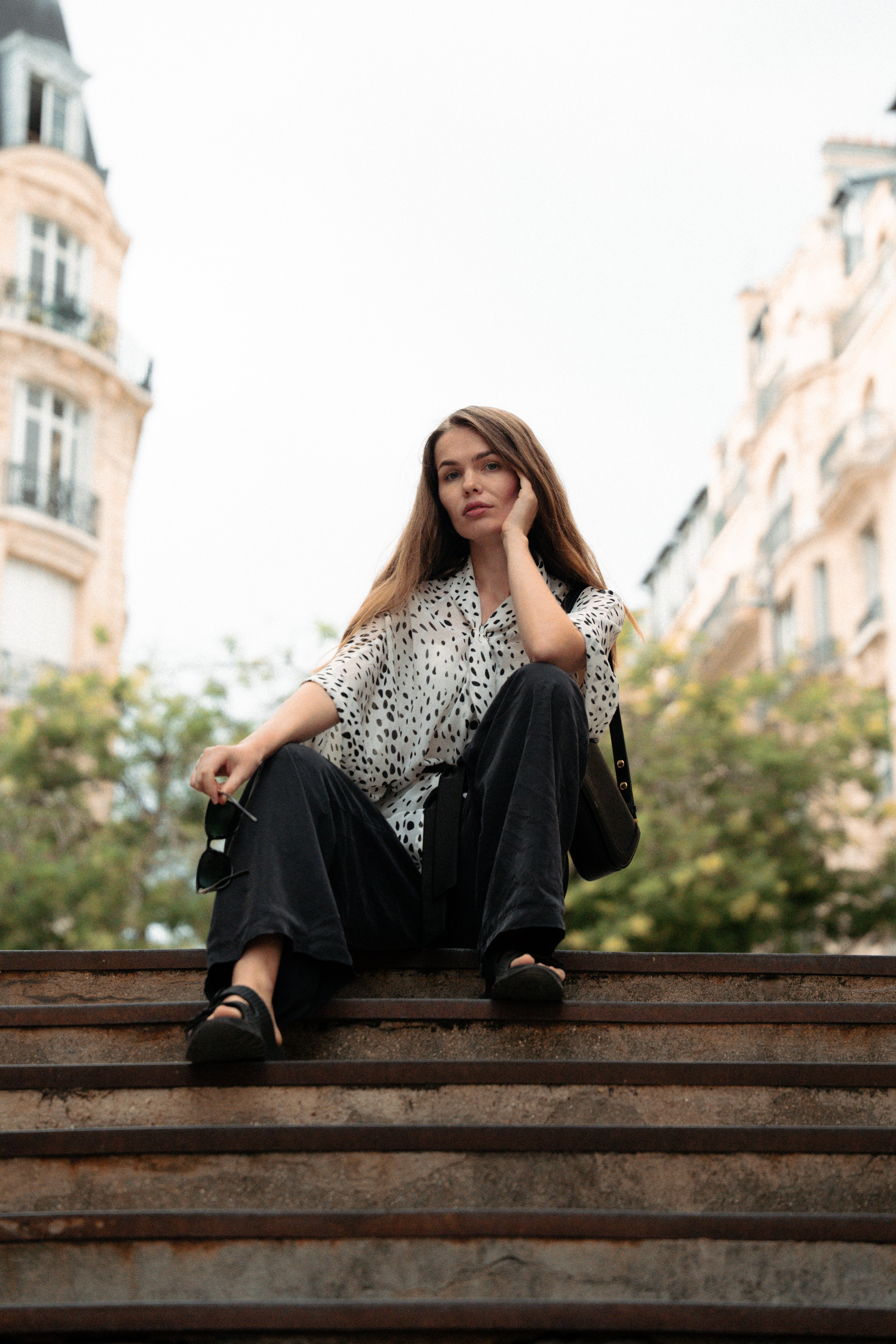 Áo khoác kimono chấm bi Viên thời trang Hity