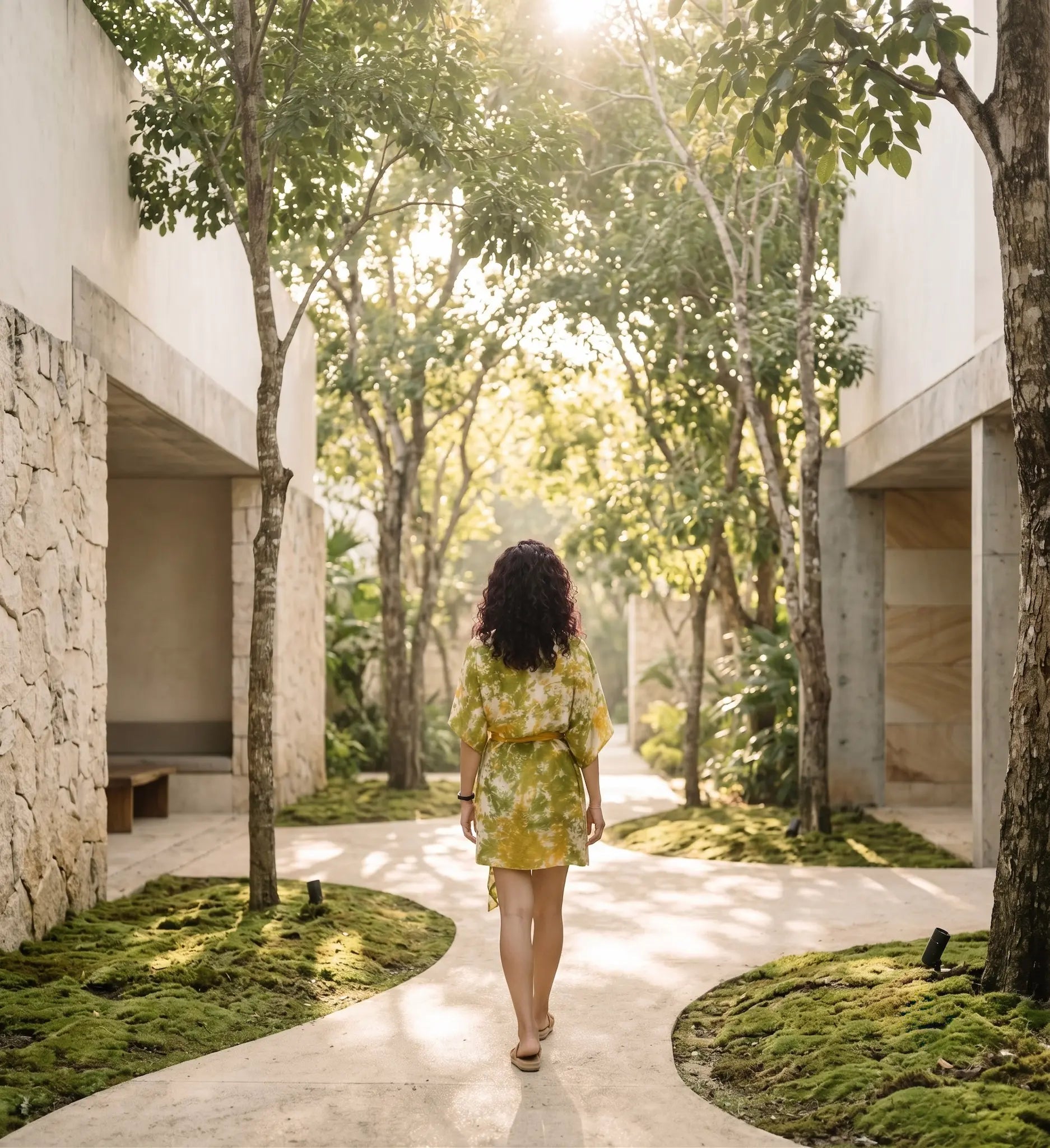 Áo khoác lụa tơ tằm nhuộm loang tiedye thời trang Hity
