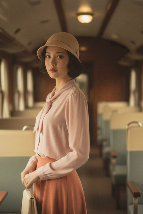 Áo kiểu cổ nơ retro thời trang Hity