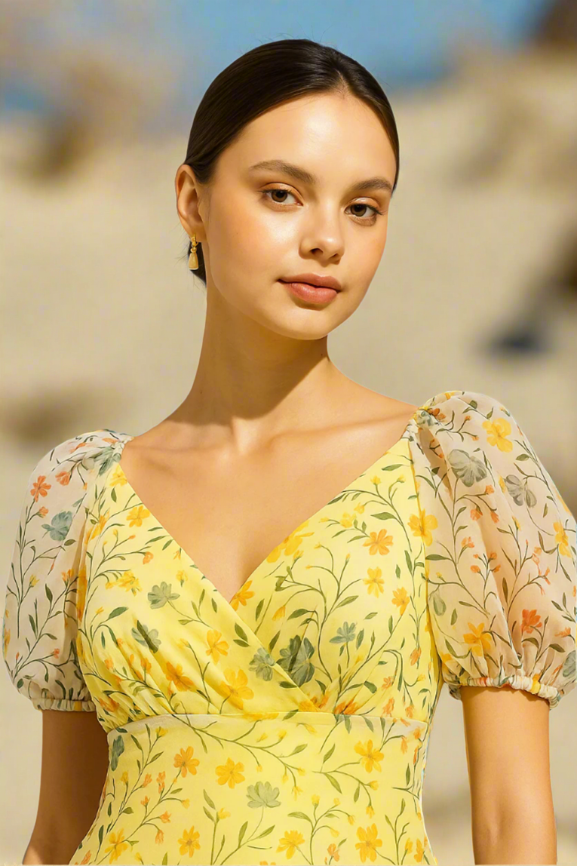 Áo peplum hở lưng tay phồng Soleil thời trang Hity