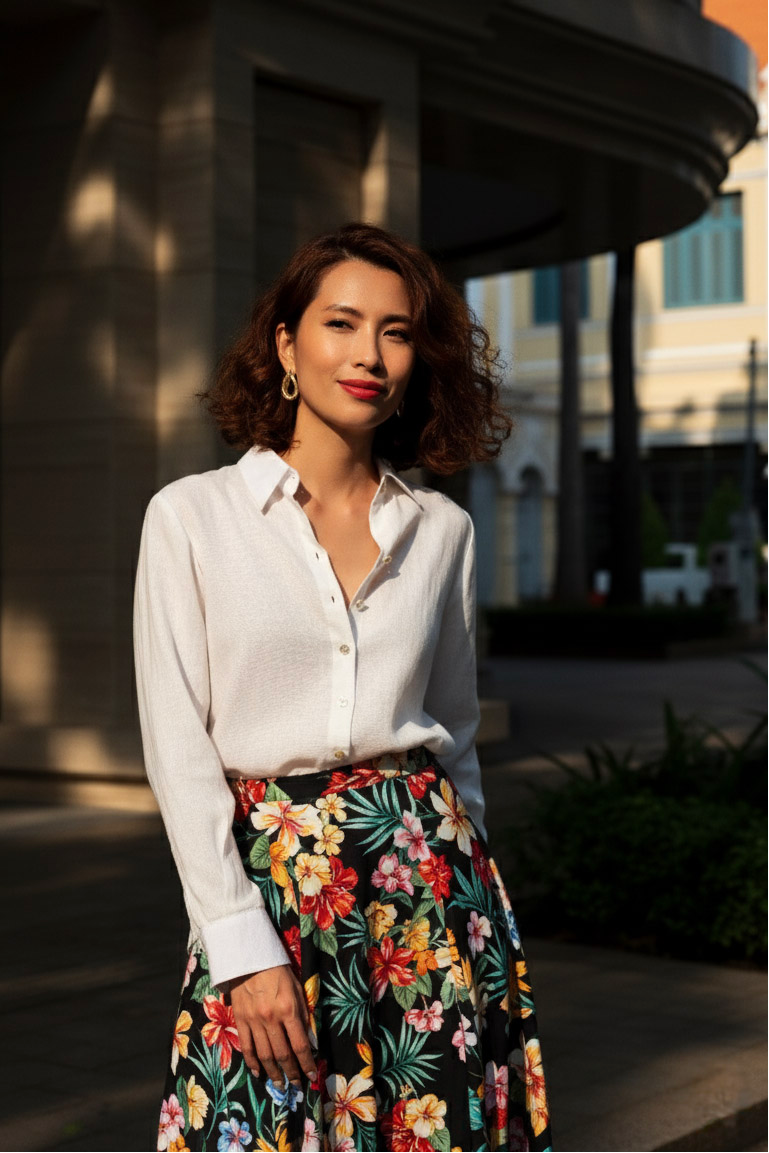 Áo sơ mi nữ tay dài linen trắng thời trang Hity