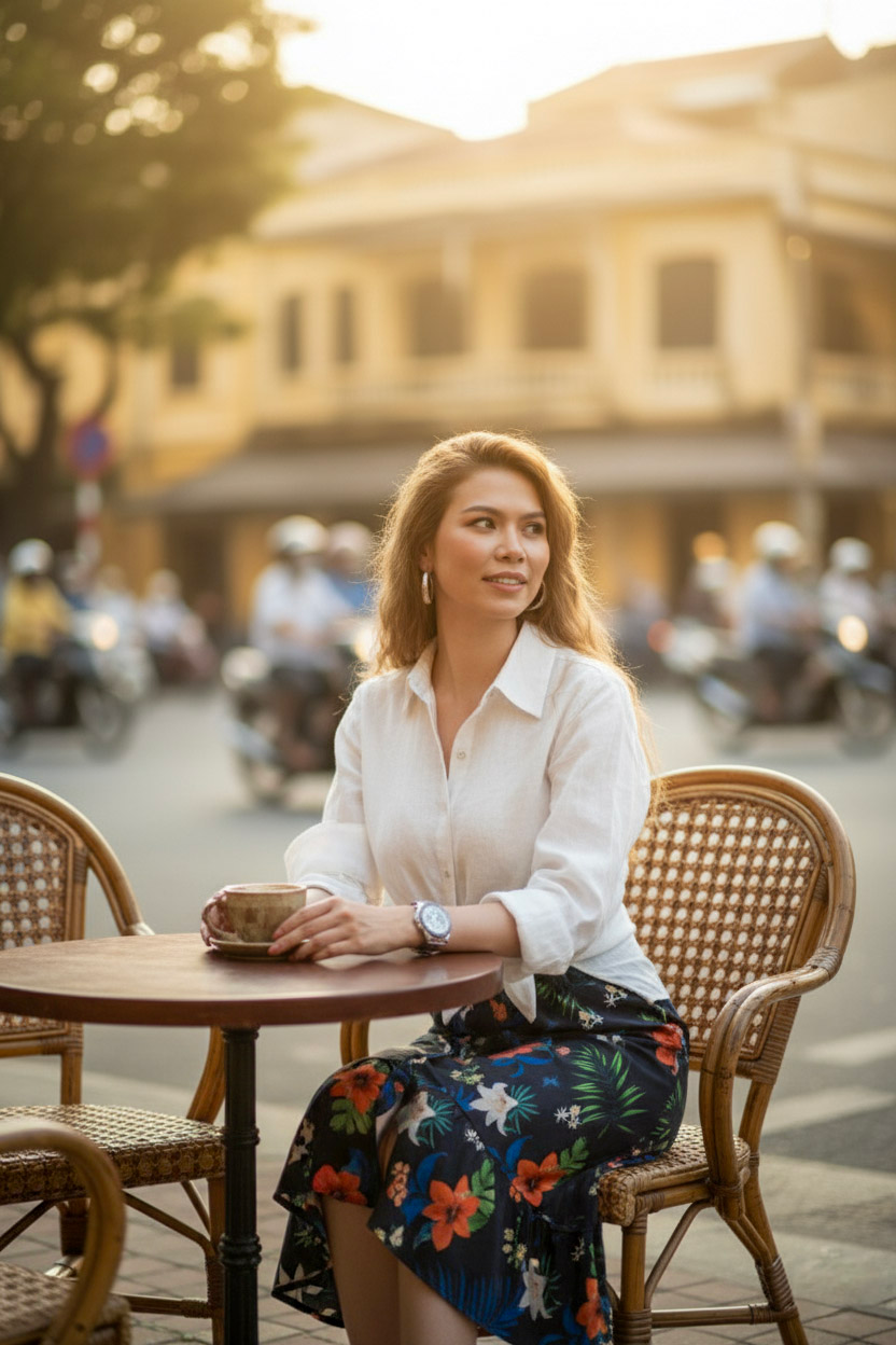 Áo sơ mi nữ tay dài linen trắng thời trang Hity