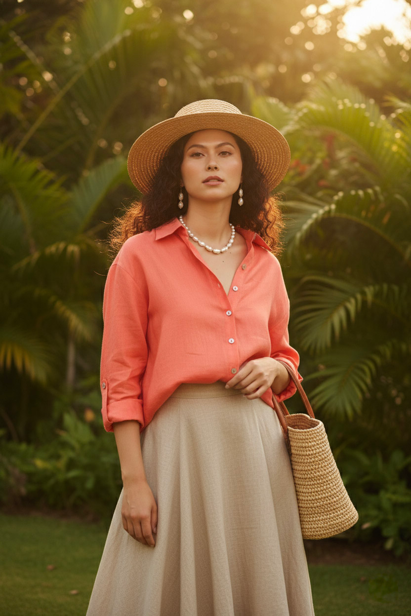 Áo sơ mi tay dài form rộng oversize linen thời trang Hity