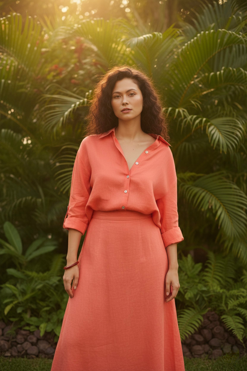 Áo sơ mi tay dài form rộng oversize linen thời trang Hity