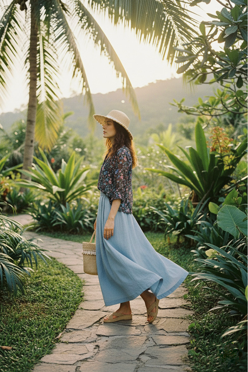 Áo sơ mi tay dài chiffon hoa thời trang Hity