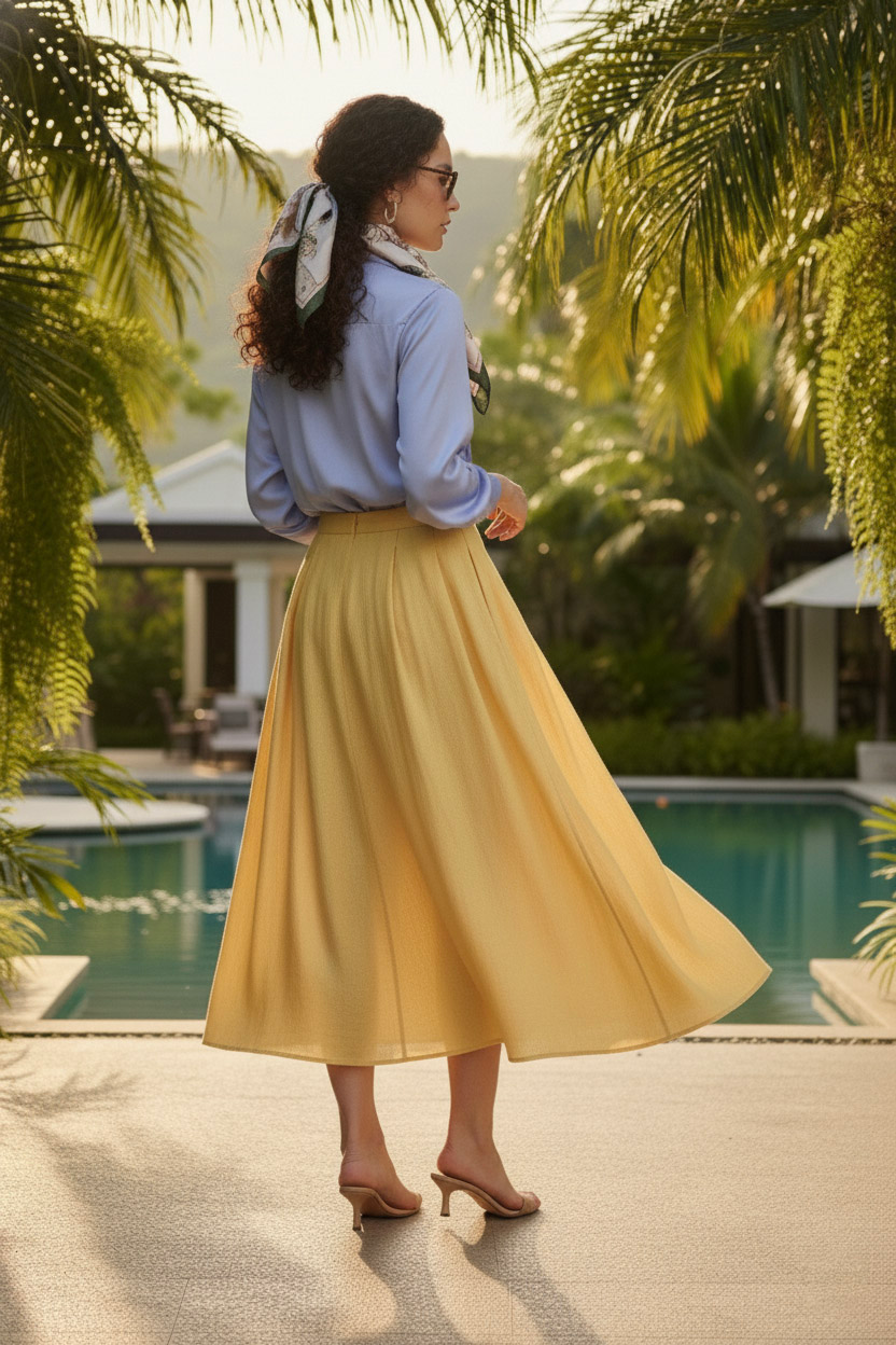 Áo sơ mi tay dài xanh nhạt thời trang Hity