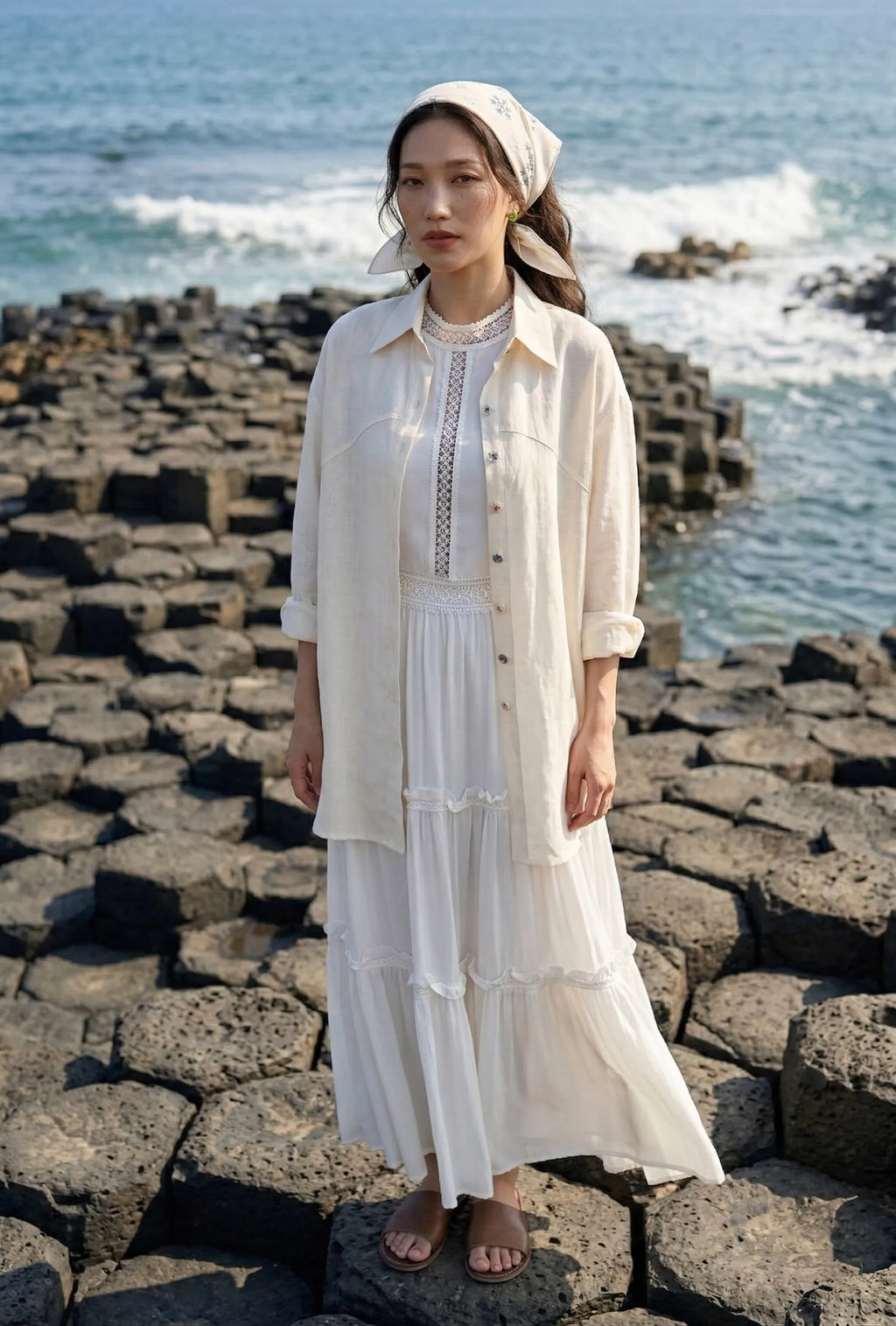 Áo sơ mi dáng rộng oversize linen thời trang Hity