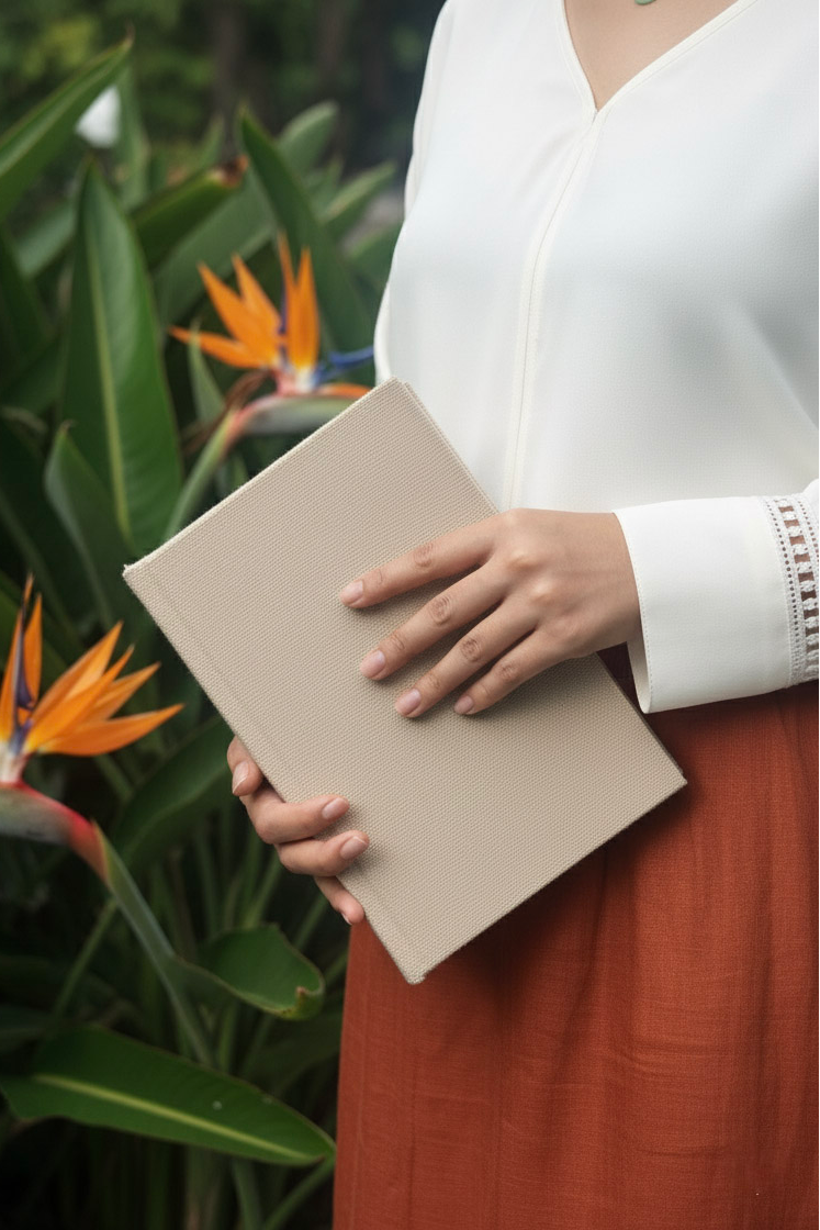 Áo suông cổ tim tay dài phối ren crepe trắng thời trang Hity