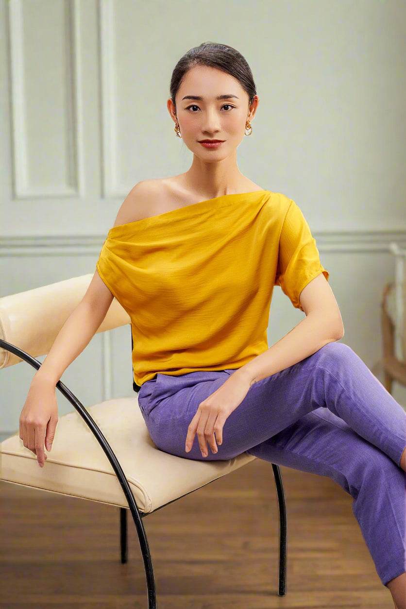 Áo Lệch Vai Hướng Dương - Hity