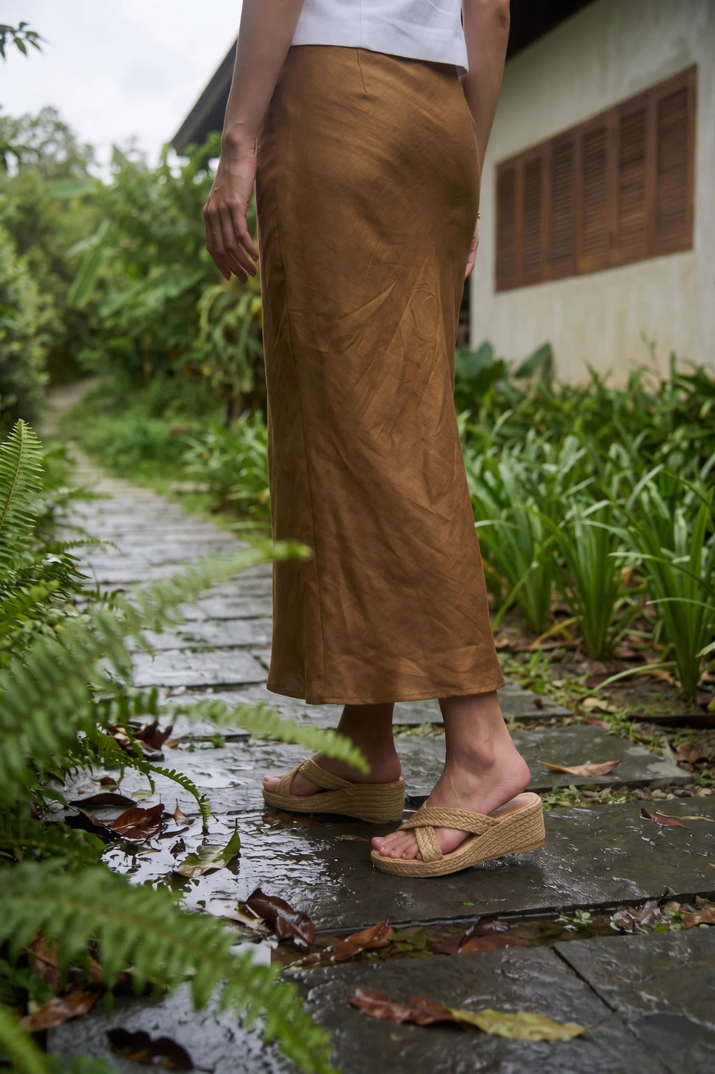 Áo vest ghile linen trắng thời trang Hity
