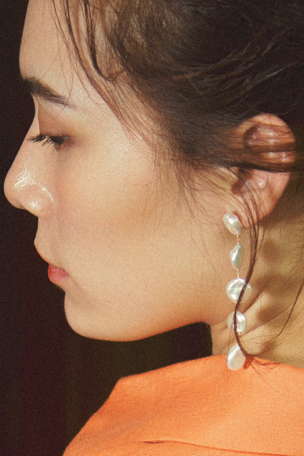 Bông Tai Dáng Suối Ngọc Trai Baroque