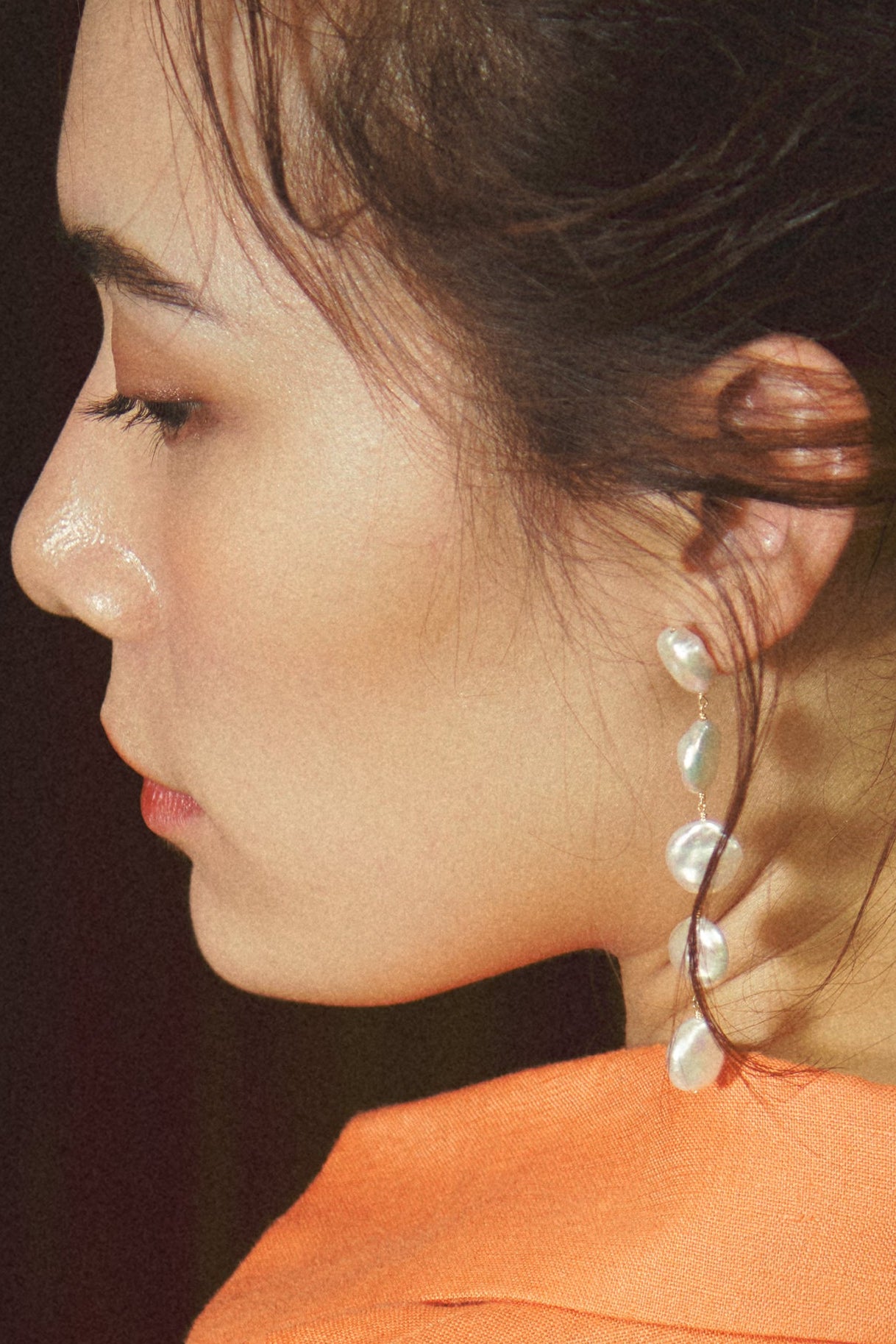 Bông Tai Dáng Suối Ngọc Trai Baroque