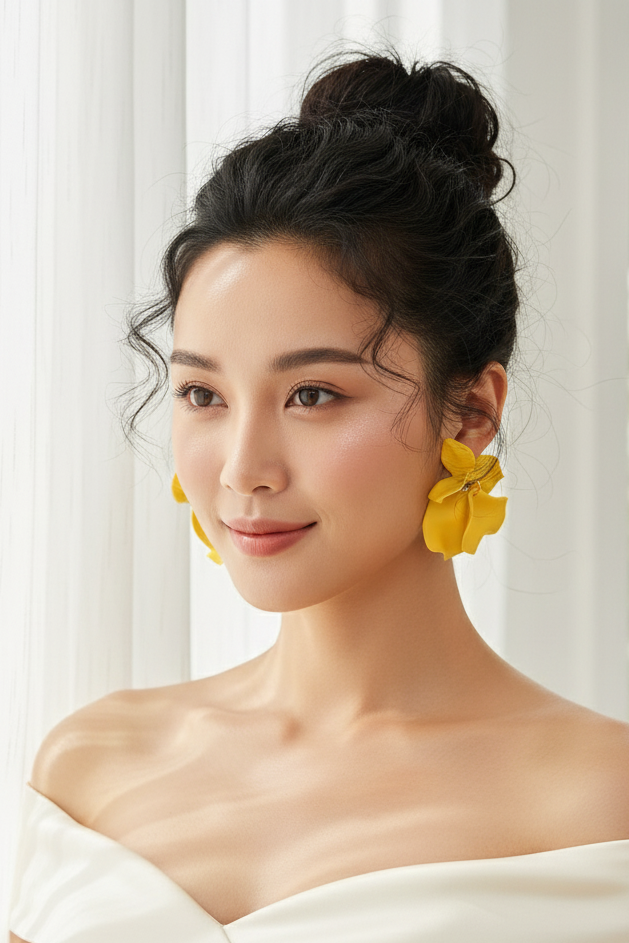 Bông tai trang sức bảng to statement thời trang Hity