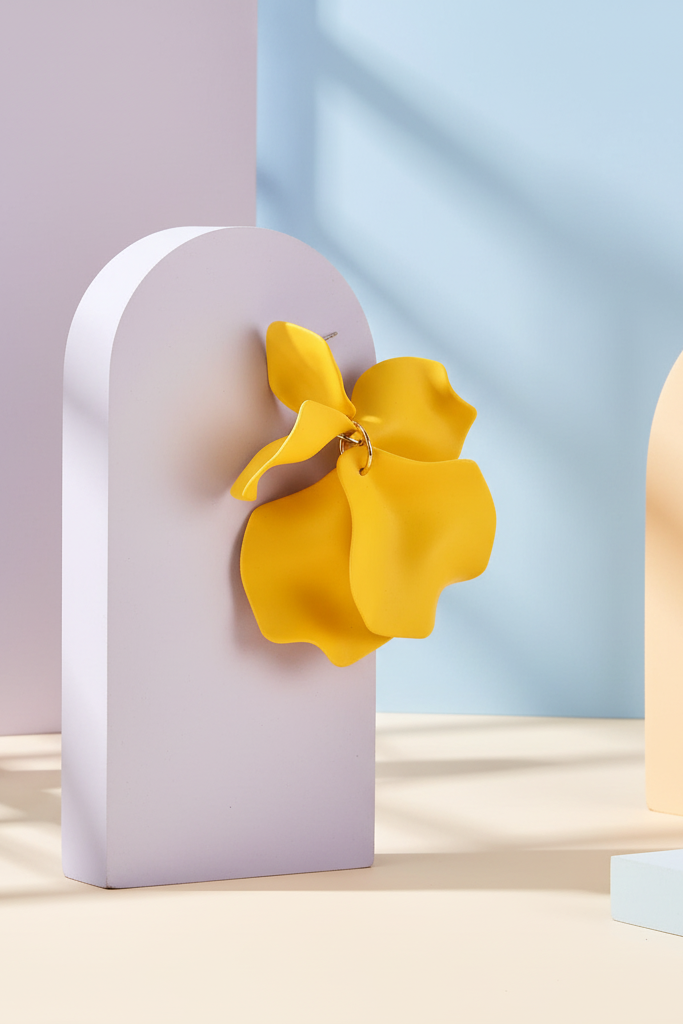 Bông tai trang sức bảng to statement thời trang Hity