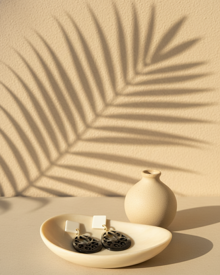 Bông tai sơn mài giọt lệ thời trang Hity