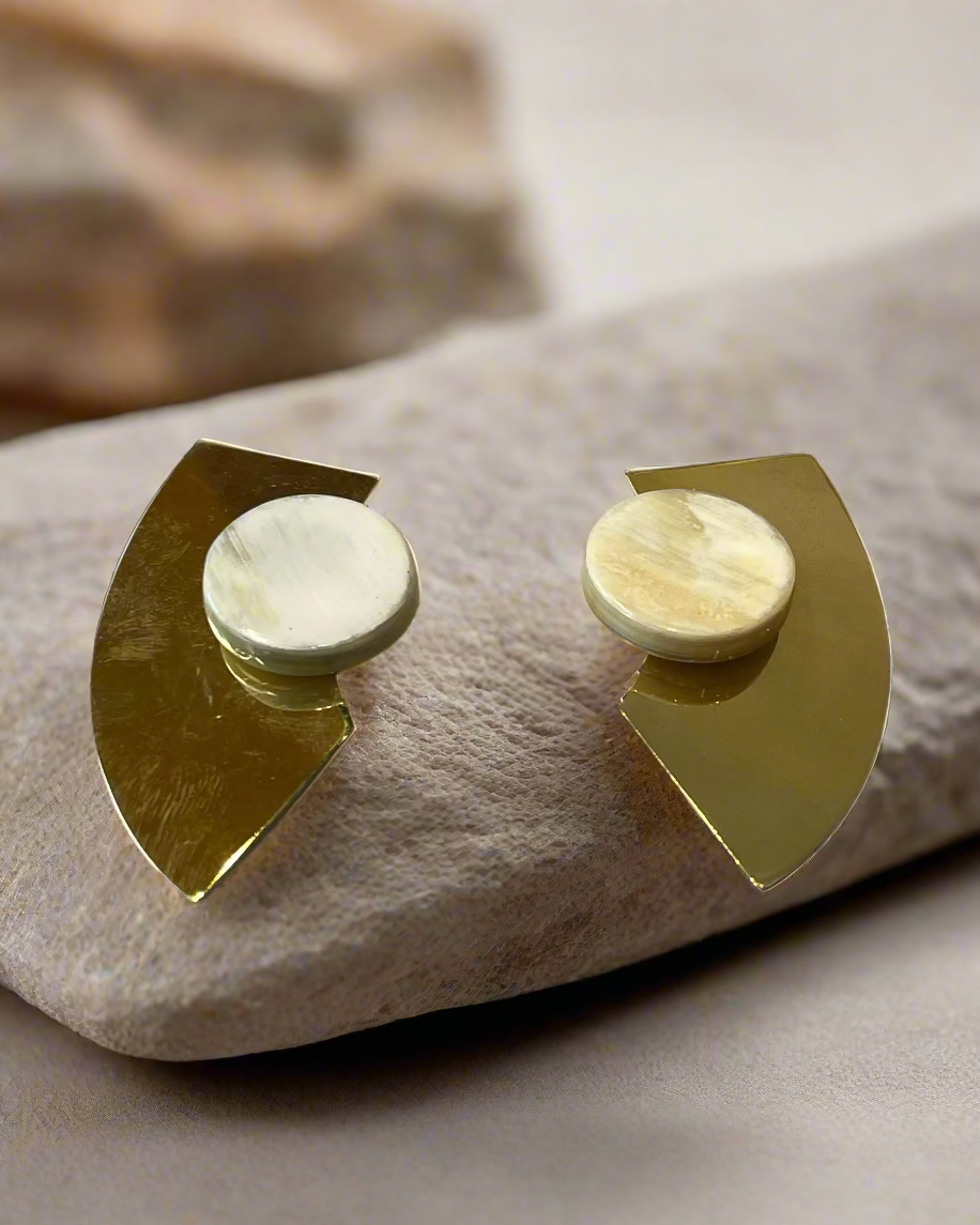 Bông tai sừng trâu mạ vàng thời trang Hity