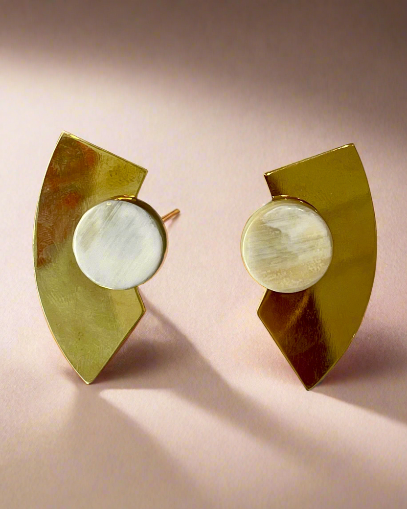 Bông tai sừng trâu mạ vàng thời trang Hity