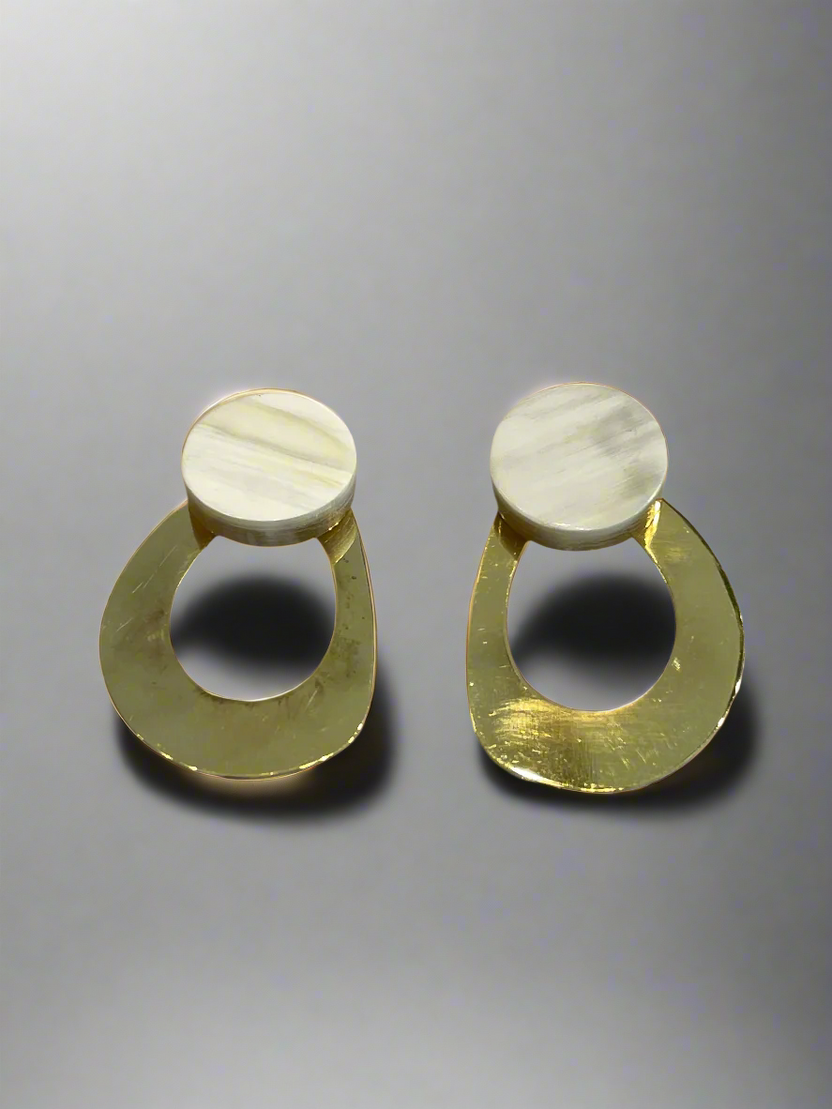 Bông tai sừng mạ vàng thời trang Hity