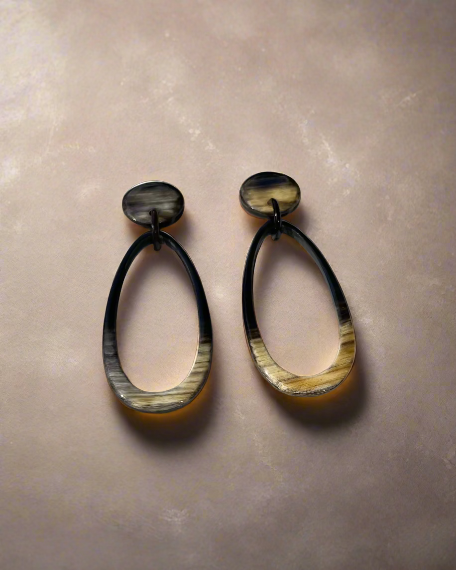 Bông tai sừng trâu hình giọt nước thời trang Hity