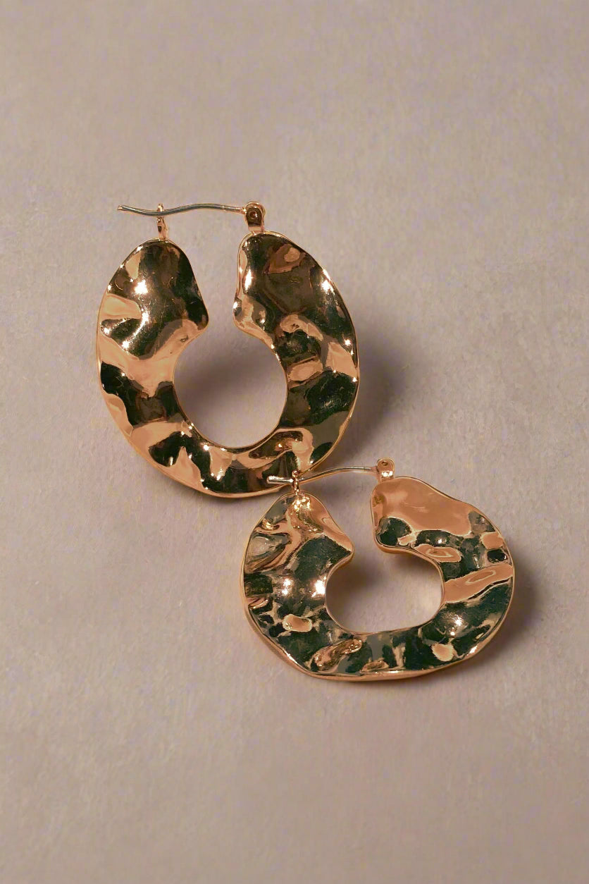 Bông tai tròn gợn sóng thời trang Hity