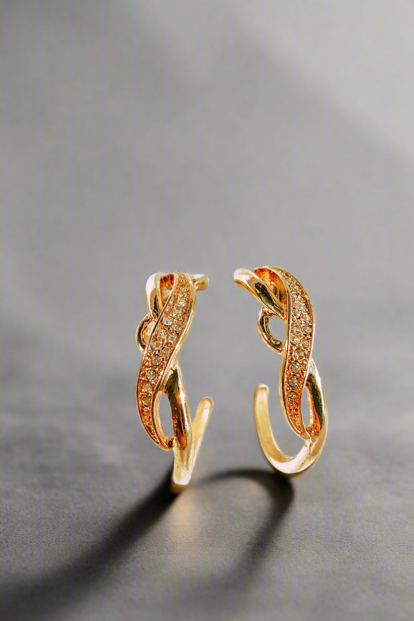 Bông tai mạ vàng tròn xoắn thời trang Hity