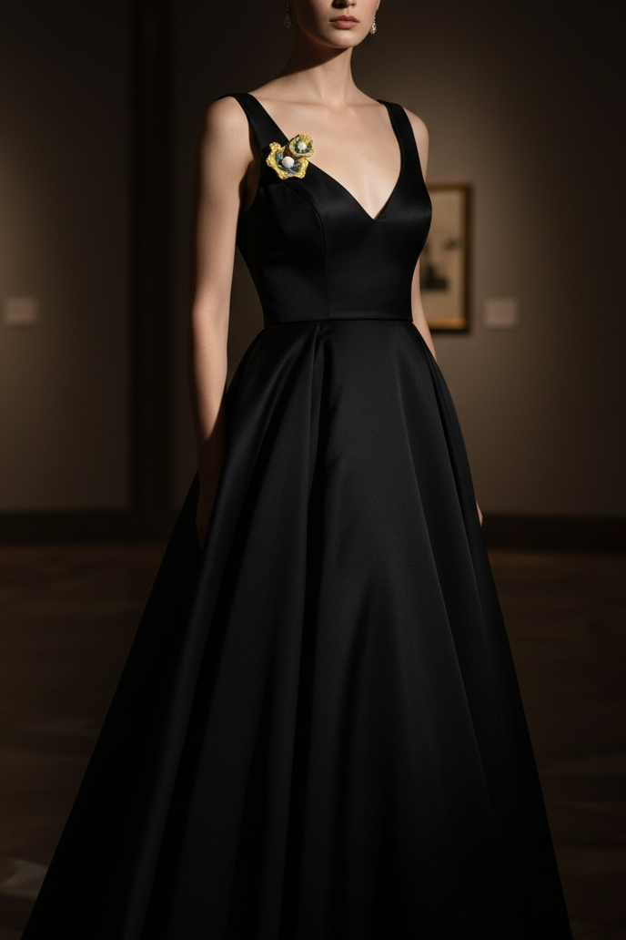 Cài áo lá sen đính ngọc trai baroque thời trang Hity