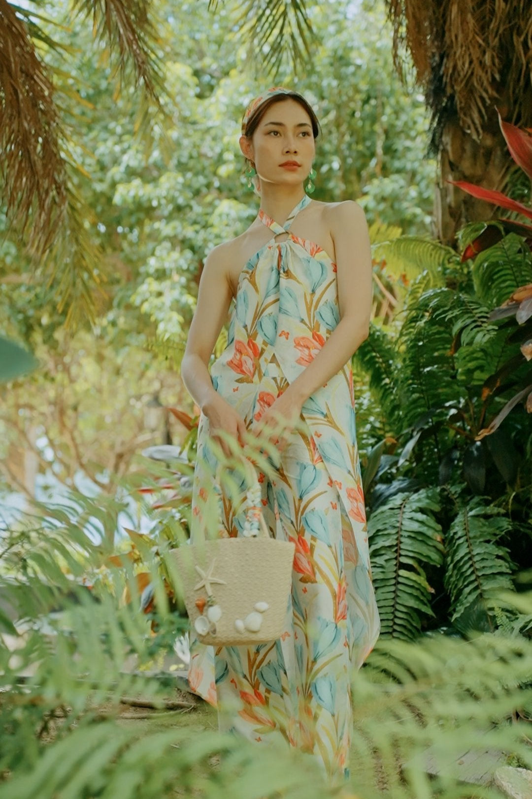 Bộ set áo yếm hoa quần ống đứng thời trang Hity