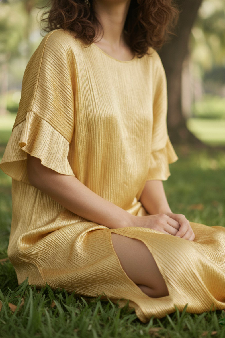 Đầm lụa tơ tằm lãnh Mỹ A thời trang bền vững Hity