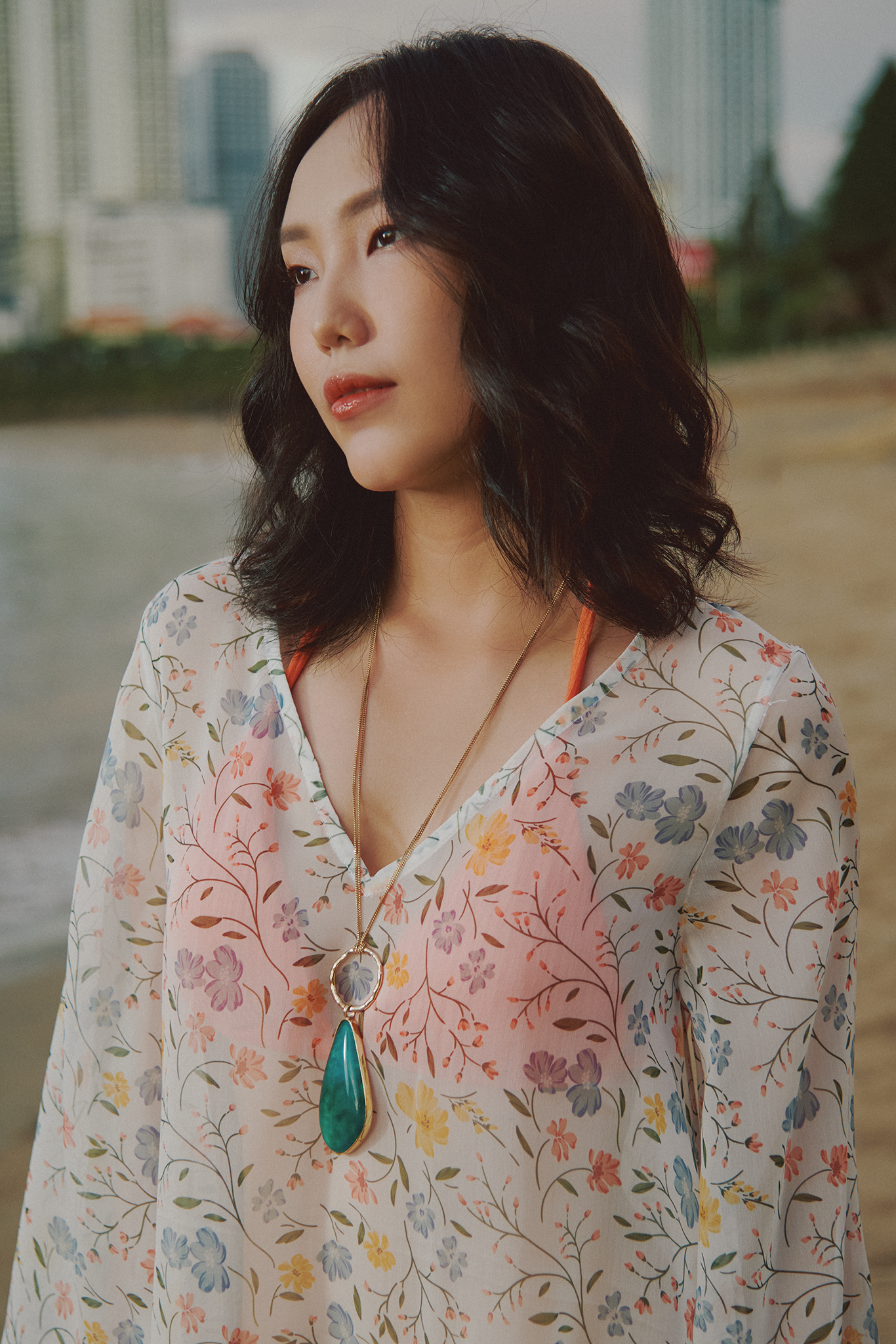 Áo choàng kaftan đi biển thời trang Hity