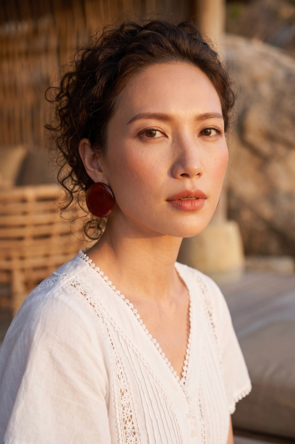 Đầm maxi đi biển cotton trắng thời trang Hity